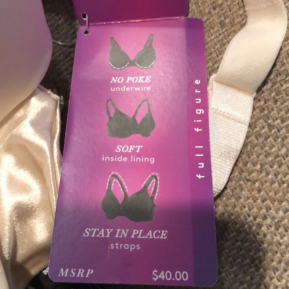 NWT - Vanity Fair Beige Tan Bra Size 40DD Style #76338 - Picture 5 of 6